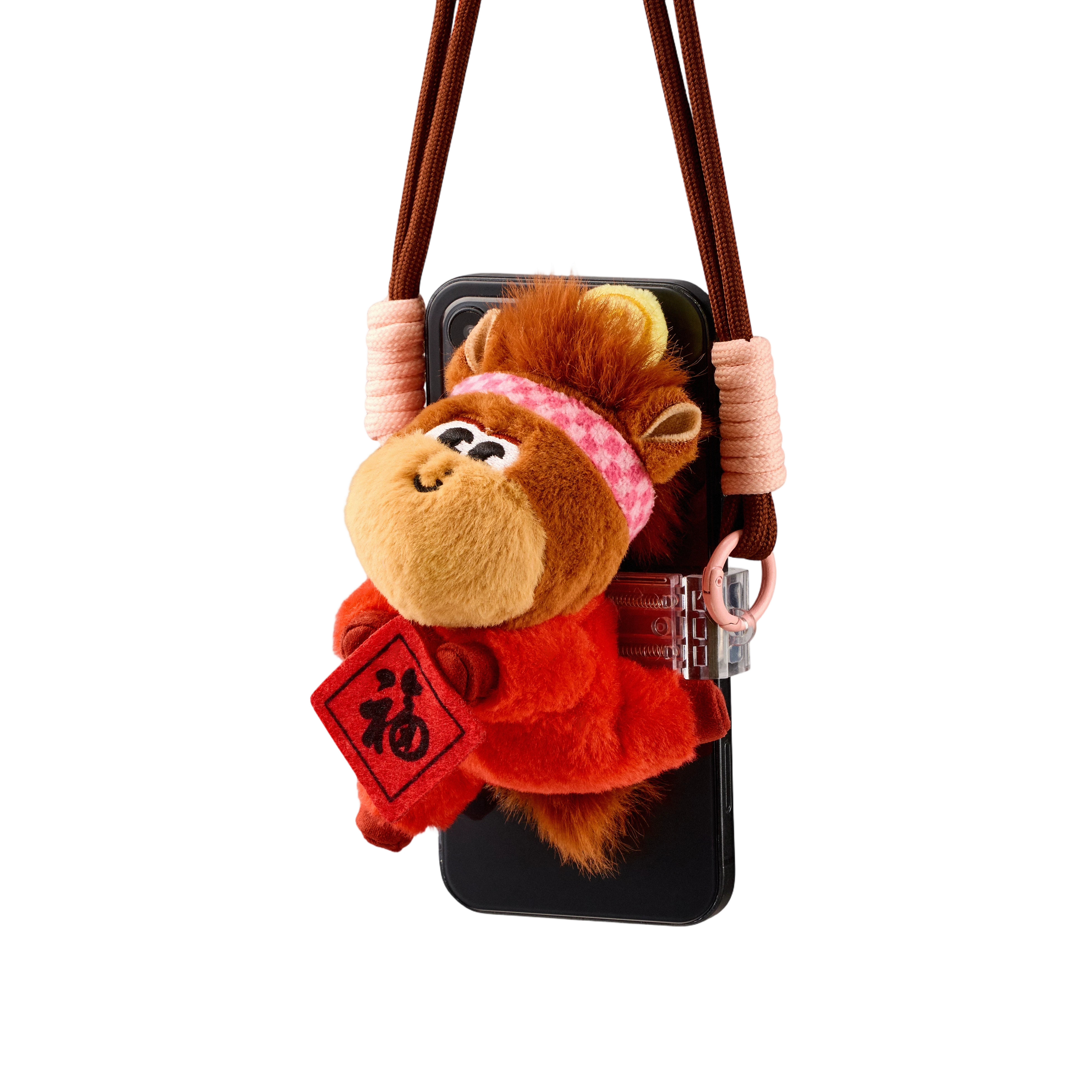 2026五福毛绒手机背夹